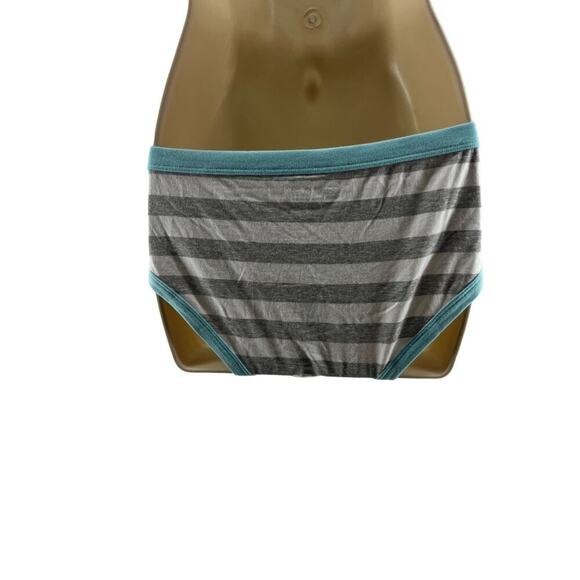 Saint Eve Hipster 516422 Aqua Grey White Stripe Size Medium - Picture 6 of 8